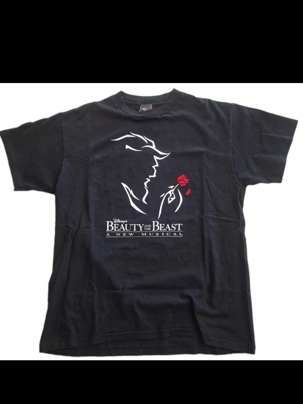 Vtg Disney Beauty And The Beast The Broadway Musical Black T Shirt Men's Large